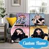 Custom Name Kpop Group Fashion Blanket bed sofa Blanket Flannel Blanket for Camping, Hiking, Picnic Essentials,gift for Fan family