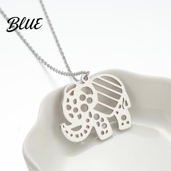 Fashionable Elephant Pendant Necklace for Women Hollow Animal Unique Charm
