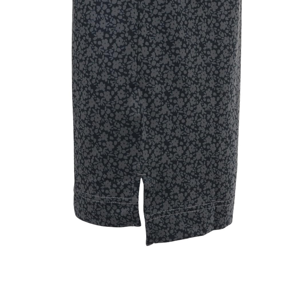 FootJoy Modern Classic Sketch Flower Print Long Sleeve Golf Shirt, Men's, Black, Size M (FJ-F23-S03)