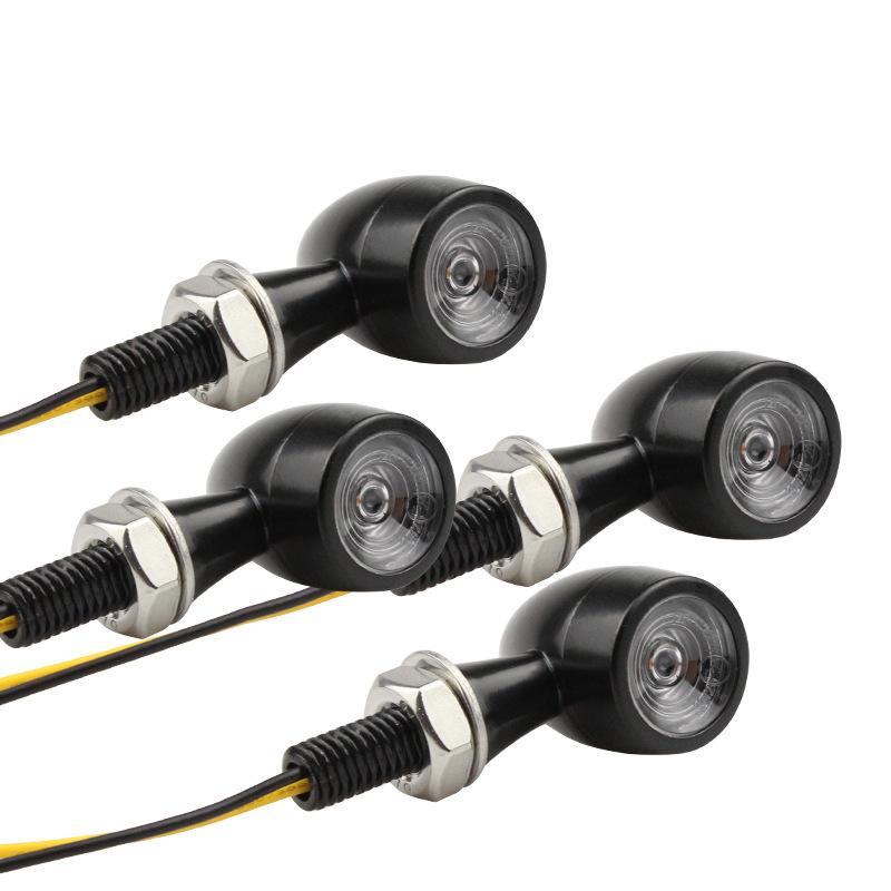 Motorcycle Modified New Retro Turn Signal Light, Off-Road Vehicle Aluminum Alloy Signal Indicator Light Daytime Direction Light