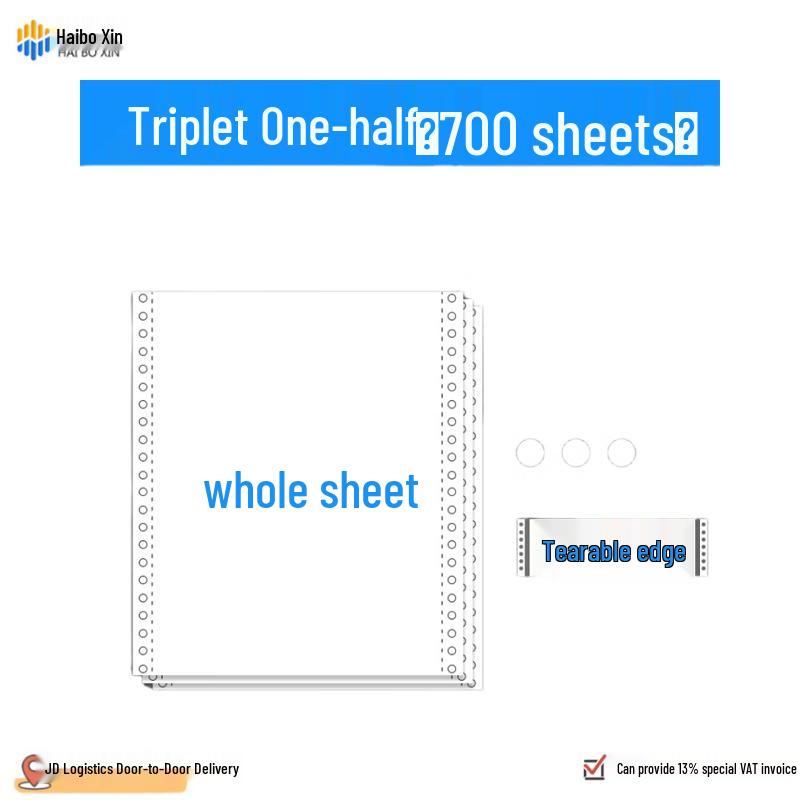 Habooxin 3-Part Continuous Computer Printing Paper