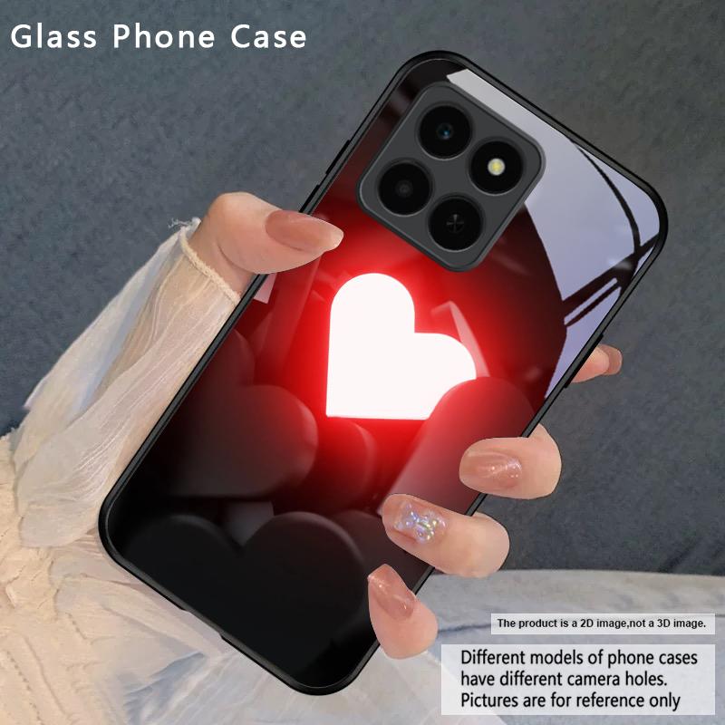 Brilliant Flame Rose For Honor Magic 4 5 6 Pro 7 X6 X9c X9 X6b X8 X9b X5b X8b 30 Pro+ 50 Pro 70 90 200 Lite Glass Phone Case