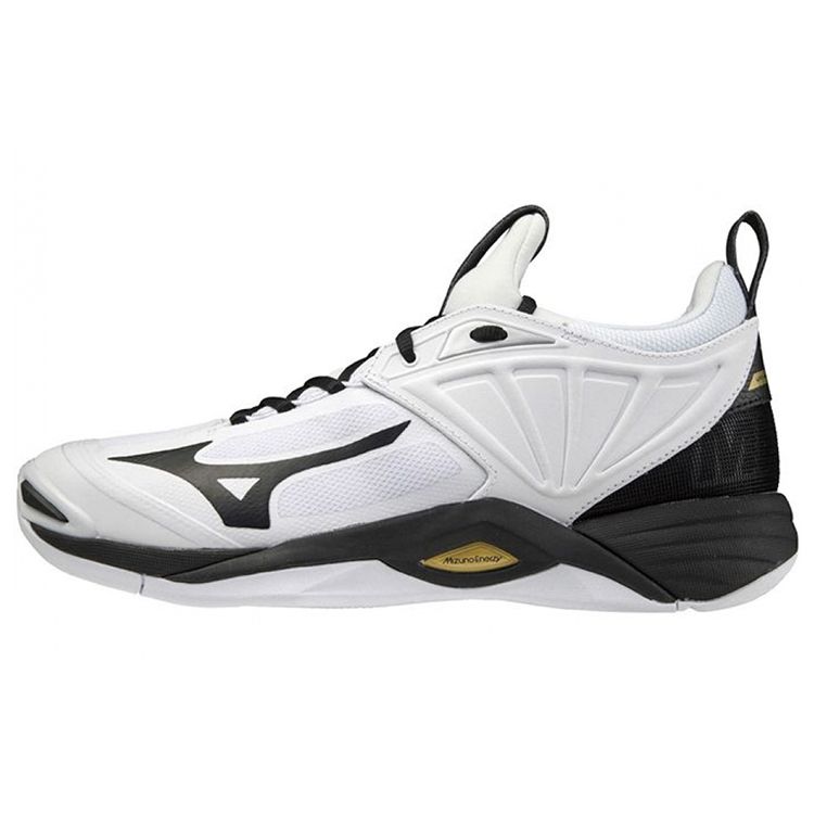 Mizuno Wave Momentum 2 Fabric Synthetic Leather Slip Resistant Durable Breathable Low Top Training Shoes Men Sneaker Black White V1GA211209