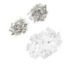Spade Crimp Terminals Female Male 50PcsEach with 100Pcs Insulating Sleeves 2.8mm Silver