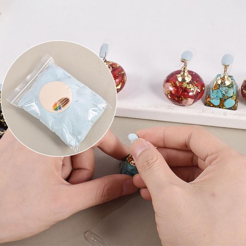 Fake Nails Tips Practice Holder Resin Mold for Press On Nails,Crystal Epoxy Mold DIY Nail Display Stand Silicone Mold