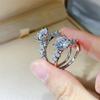 Berlin Love Letter Moissanite Ring: D Color, Elegant, Light Luxury Women's Diamond Ring