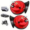 2Pcs 12V/24V Electric Snail Train Horn Waterproof Motorcycles Speaker Loud Car Horn  Universal