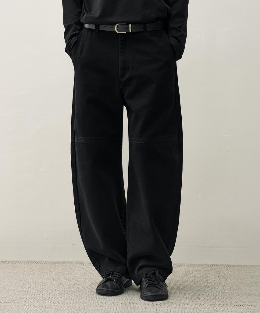 Drawfit Semi-Wide Twist Cation Pants [Black]