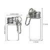 7/10Ml Storage Bottle With Love Keychain Transparent Glass Bottles Aluminium Cap Empty Jars Liquid Containers Dispenser Decor