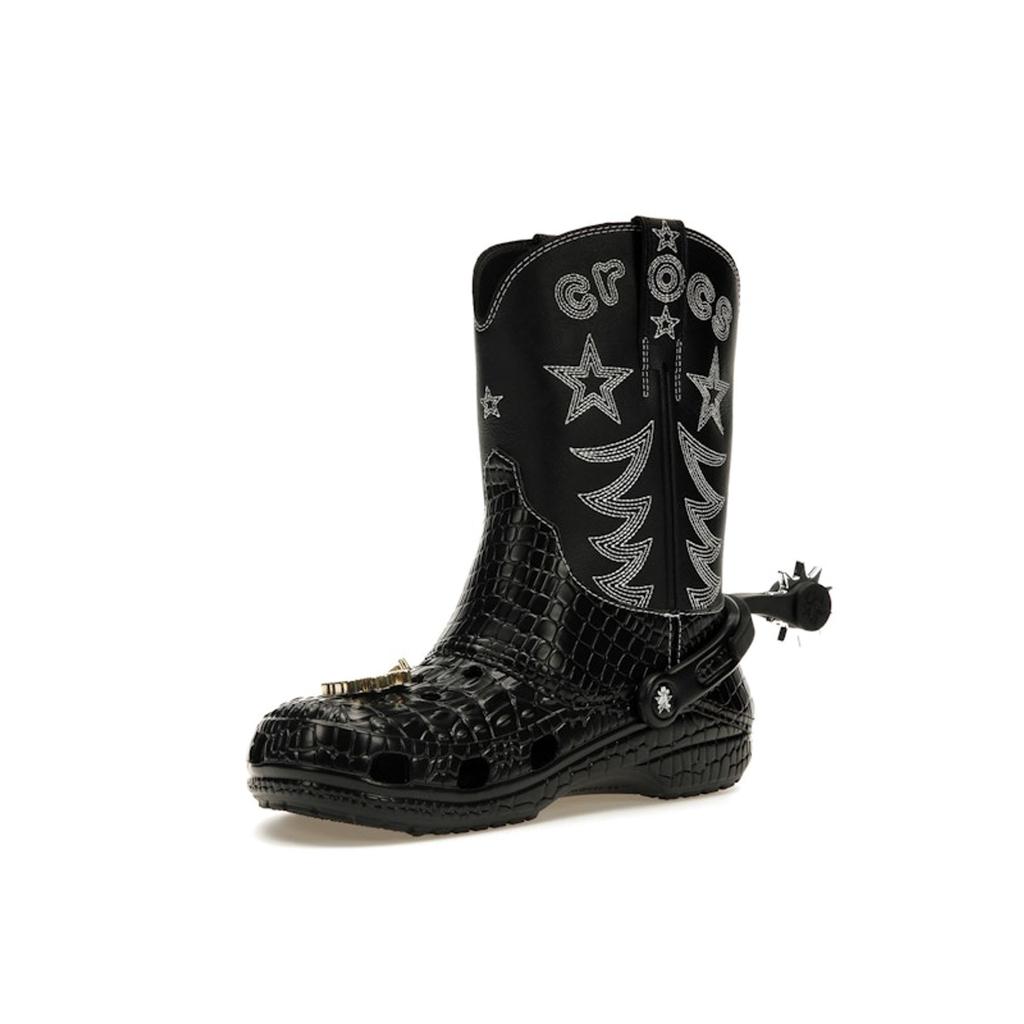 Crocs Classic Cowboy Boot Black Unisex Sneakers 208695-001