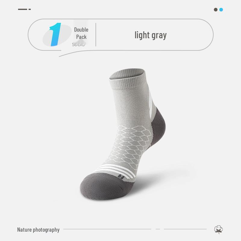 

Мужские носки до середины икры для марафона - махровое дно, влагоотводящие, дышащие, спортивные и баскетбольные носки больших размеров Large 44-48