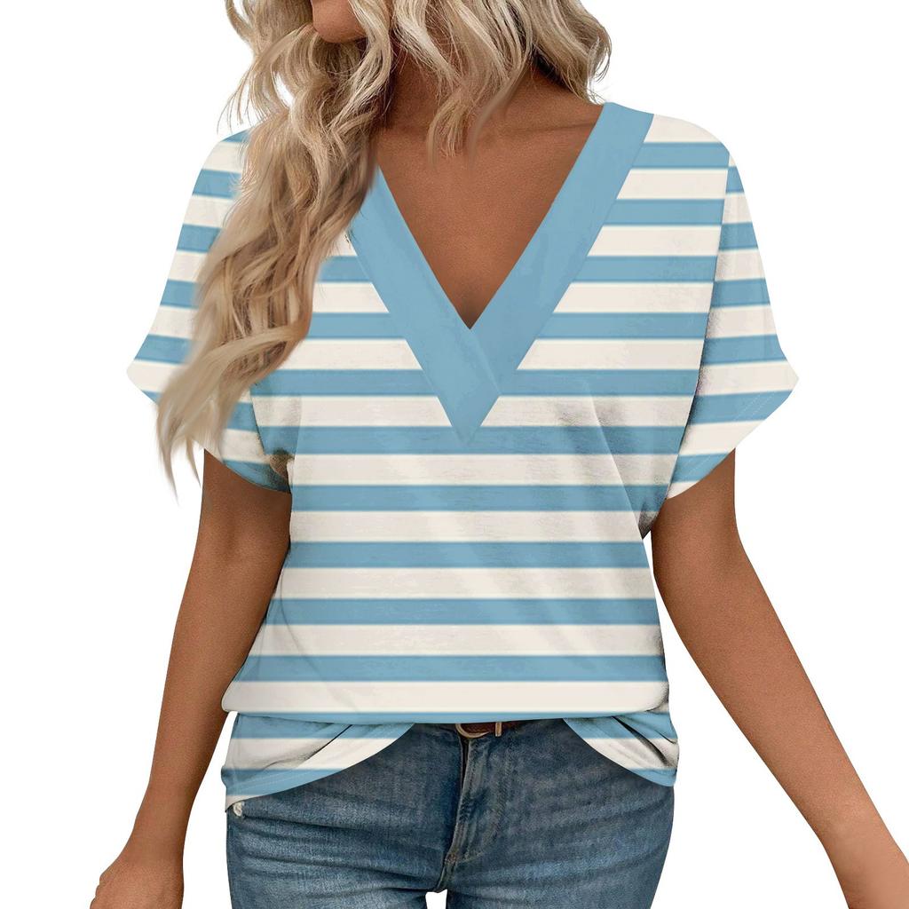 T Shirts Short Sleeve V Neck Tees Womens Fashion Tops Trendy Lightweight Soft Casual Summer Outfits