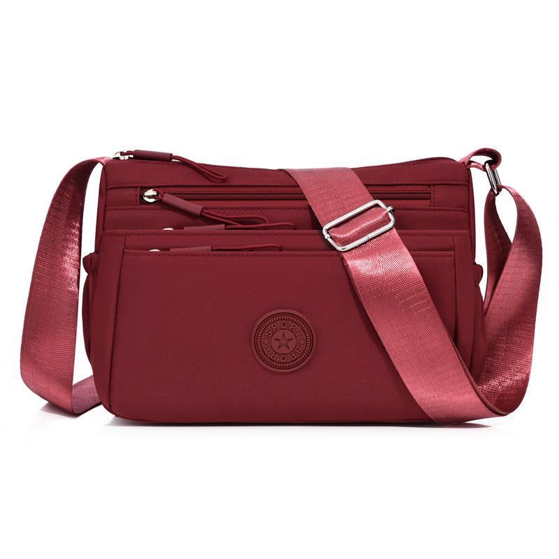 2026 Women's Multi-Pocket Oxford Shoulder Bag: Stylish, Layered, and Simple Crossbody for Casual Commuting