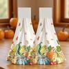 2Pcs Space Saving Hanging Hand Towels Quick Dry Absorbent Leaf Pattern Kitchen Tie Towel Dish Cloth with Hanging Loop