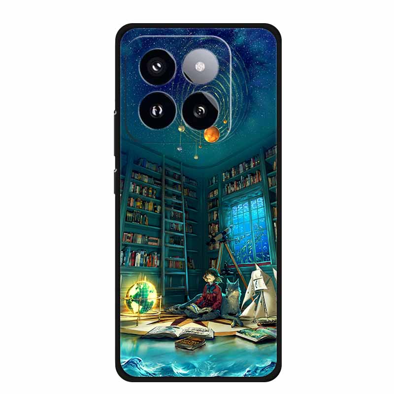 For Xiaomi 14T PRO Case Luxury Soft Silicone TPU Phone Cases Back Cover For Xiaomi14T Bumper Protective Shockproof Love fundas