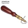 ZONESUN S Edge Beveler 5 In1 Adjustable Leather Edge Stitching Groover Craft Tool Edge Stitching Groover Craft Leather Groover