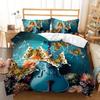 3pcs Teal Musical Butterfly Bedding Duvet Cover Set Elegant Violin Bedding Quilt Set Floral Themed Bed Quilt Set Romantic