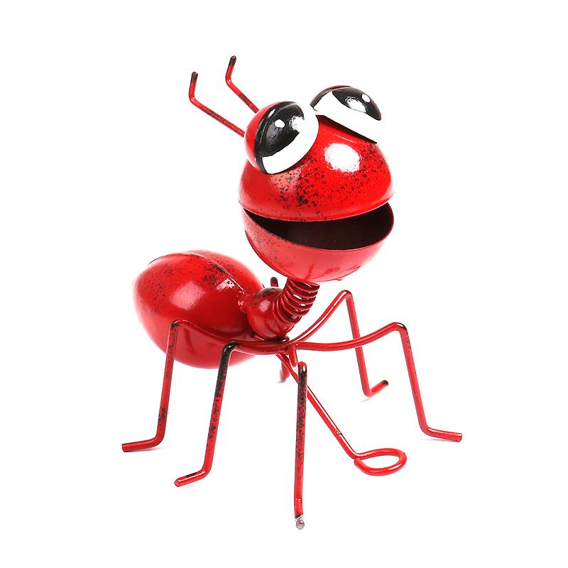 Metal Craft Ant Yard Decor Colorful Cute Insect Wall Sculptures Indoor And Outdoor Colorful Metal Art Decoration
