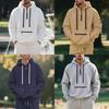 Mens Fleece Hooded Sweatshirt With Zipper For Casual Winter Wear