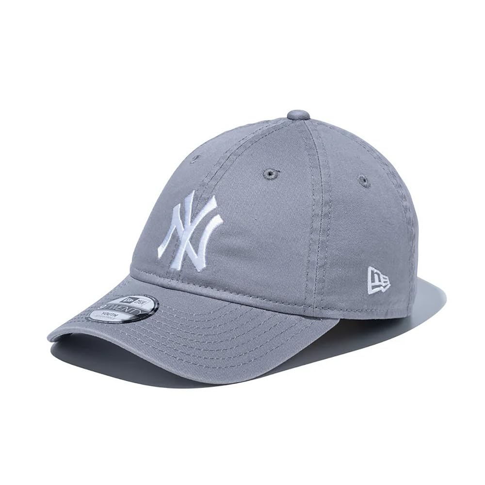 New Era MLB NY Gray Youth Size Sizes 920 Washed Neyyan Gray White Kids' Cap, 25J, 52-56cm,