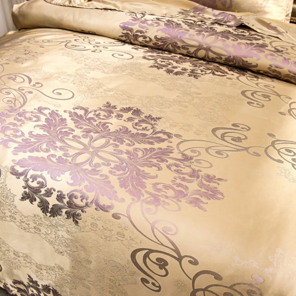 Wedding Bedding European Jacquard Quilt Cover Three-Piece Set, American, Holy Buddha,