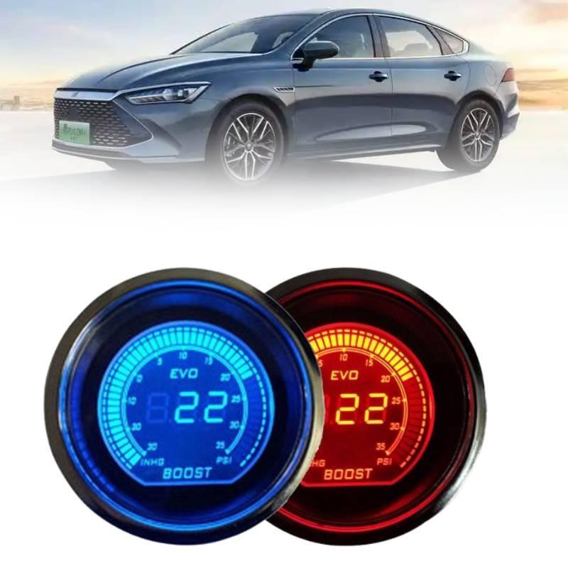 7 Colors Black Digital Lcd Turbo Boost Gauge For Cars Automotive Instrument Tool