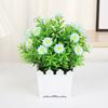 High Quality Plastic Artificial Daisy Fence Small Sunflower 18*21cm 5 Colors Fake Flower Potted Fence Flower Set Home Decor