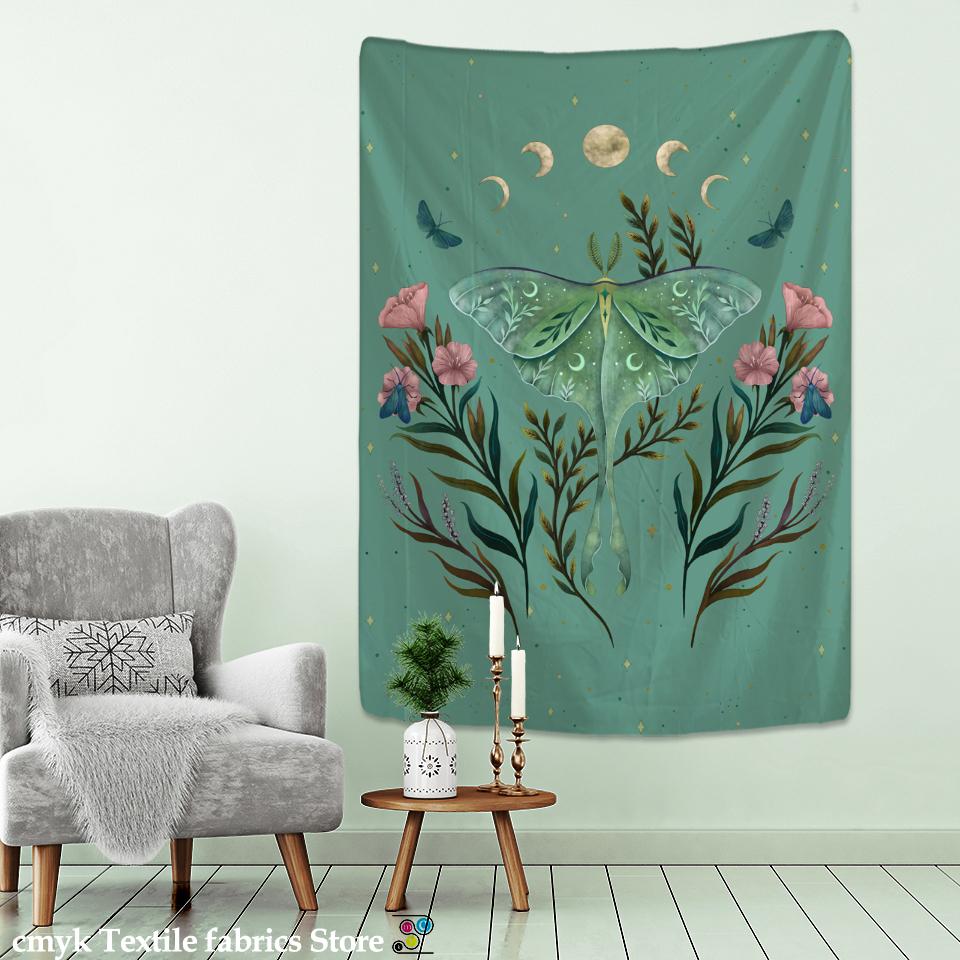 Nordic Psychedelic Butterfly Tapestry Wall Hanging Bohemian Hippie Witchcraft Tarot Science Fiction Room Home Decor