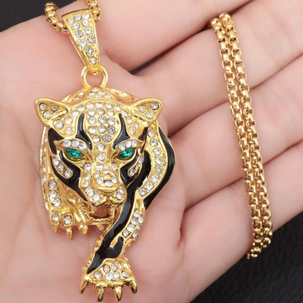 Ice Out Zirkon Höfliche Geste Mittelfinger Halskette Herren Damen Punk Hip Hop Rap Rock Party Schmuck Geschenk