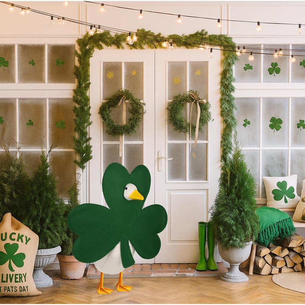 St. Patrick's Day Porch Goose Costume - Leaf Festival Yard Decor
