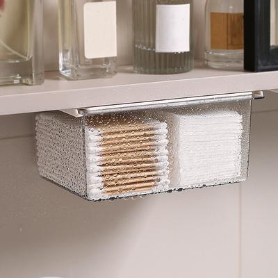 Transparenter Badezimmer Wattestäbchen Make-up Watte Badezimmer Ausziehbarer Aufbewahrungsschubladen-Stil Aufbewahrungsbox Unter dem Spiegelschrank