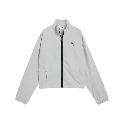 Comfortable Soft Versatile Solid Color Jacket Women Jacket Gray 631917-10