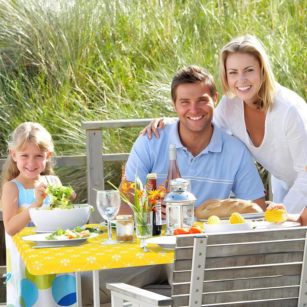 Elastic Edge Elastic Fitted Tablecloth Scratch Resistant Table Linen Table Cover  Camping