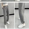 Women's Plus Size Ice Silk Quick-Dry Sports Pants - Breathable, Elastic & Perfect for Yoga and Running.