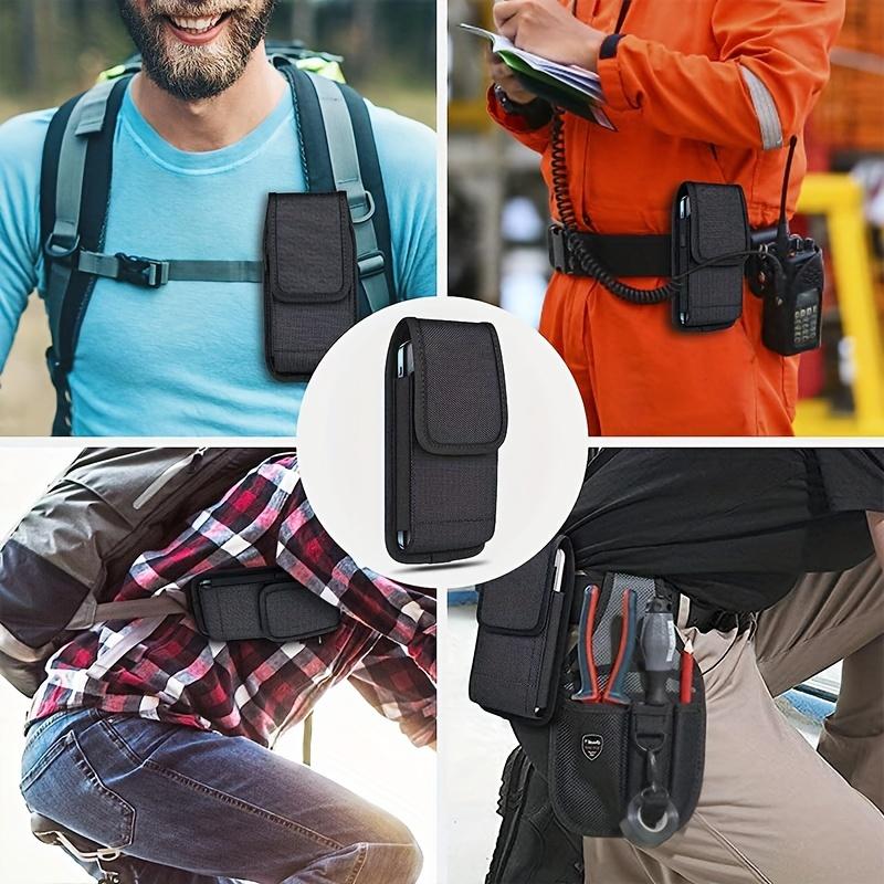 Durable Nylon Cell Phone Pouch with Adjustable Belt Loop - Lightweight Holster Case, Easy-Clean, Perfect for Daily Commute, Phone Pouch