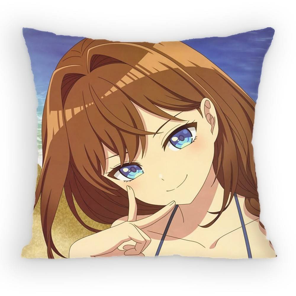 Tune In To The Midnight Heart Inohana Rikka Pillow Case Anti-Dustmite Pillowcase Invisible Zipper Silky Sofa Cover For Bedroom Peach skin 18*18(CM)-1Pcs