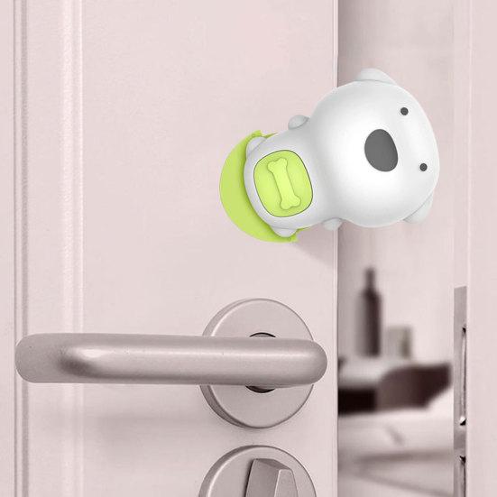 Door Stopper Safety Anti-collision Silicone Cartoon Dog Shape Anti-pinch Door Handle Bumper Daily Use