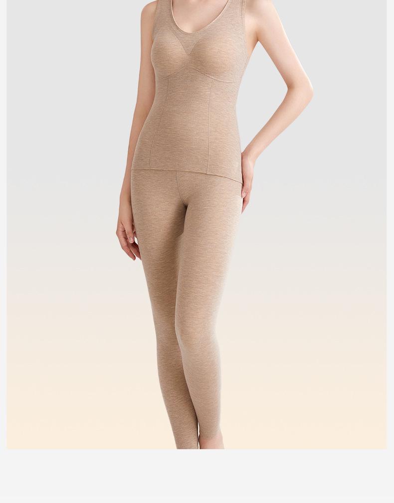 Women's German Wool Thermal Vest: Thickened Silk, Cashmere Blend with Chest Pad for Autumn/Winter