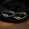 Zircon Heart Hollow Out Bracelet For Women Simple Versatile Fashion Bracelet Temperament Light Luxury Bracelet Gift