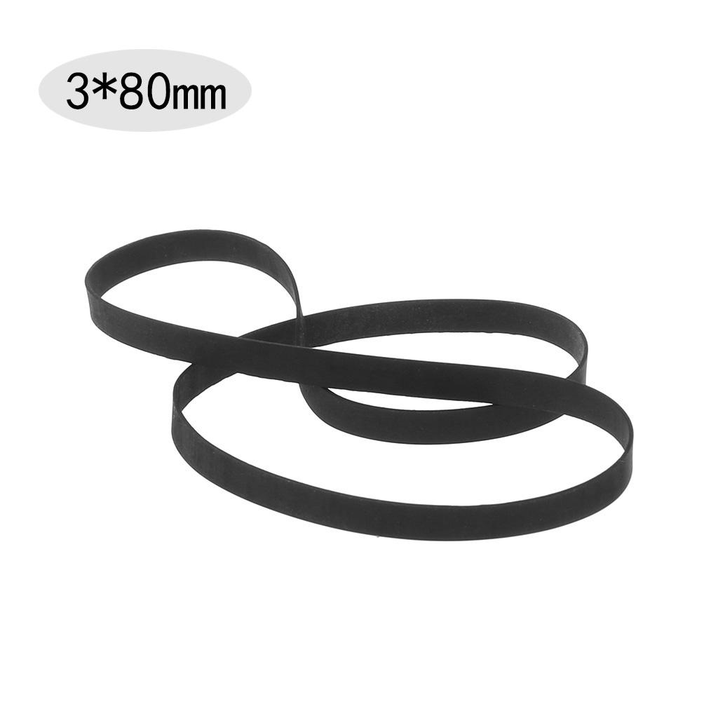 3mm Wide Flat Cassette Tape Machine Belt Assorted Common Belt for Recorder  Repeater DVD Drive Rubber Belt