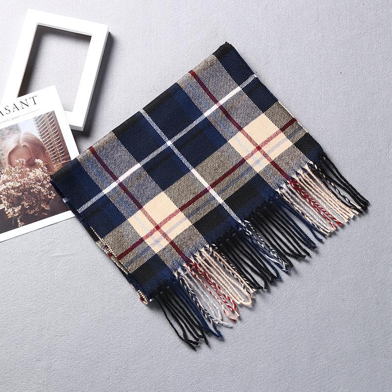 Fashion British Plaid Cashmere Scarf Children'S Autumn And Winter Men'S Couple Warm Shawl Scarf