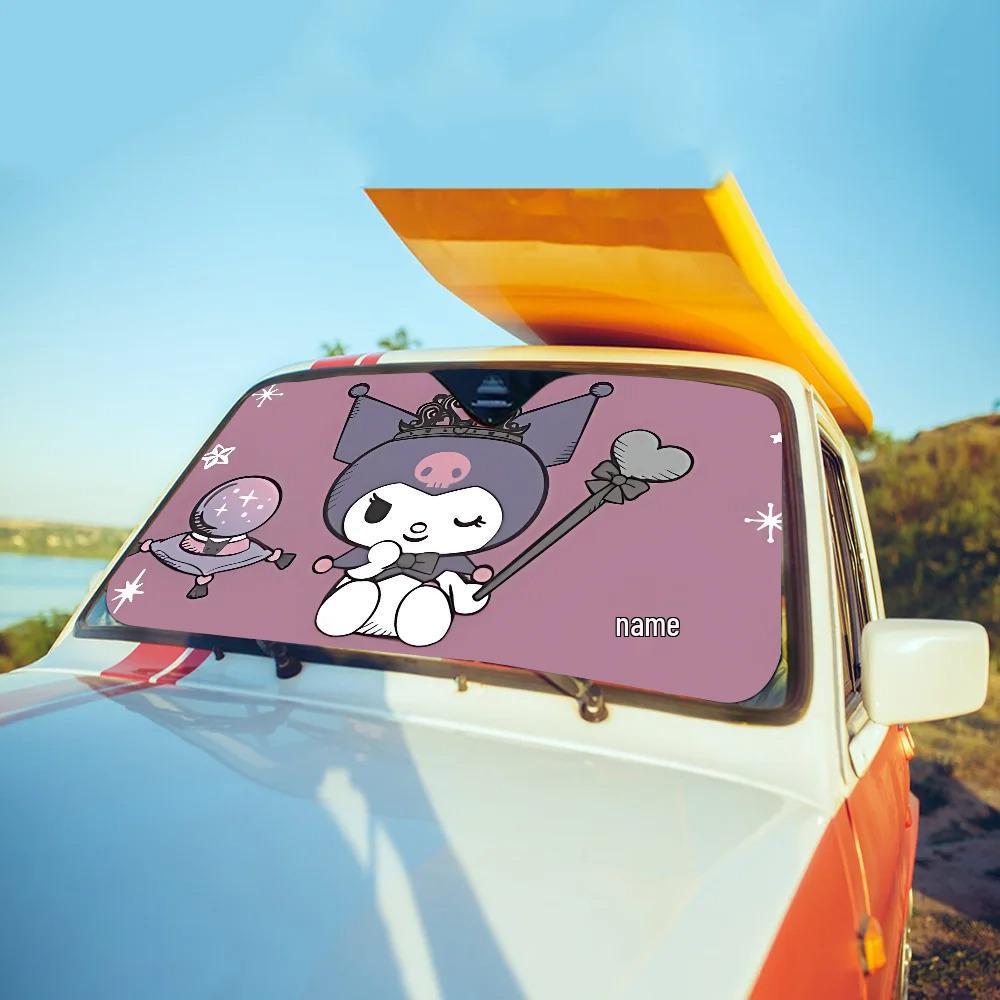Kuromi Car Sunshade Windshield - Fun Sun Protection