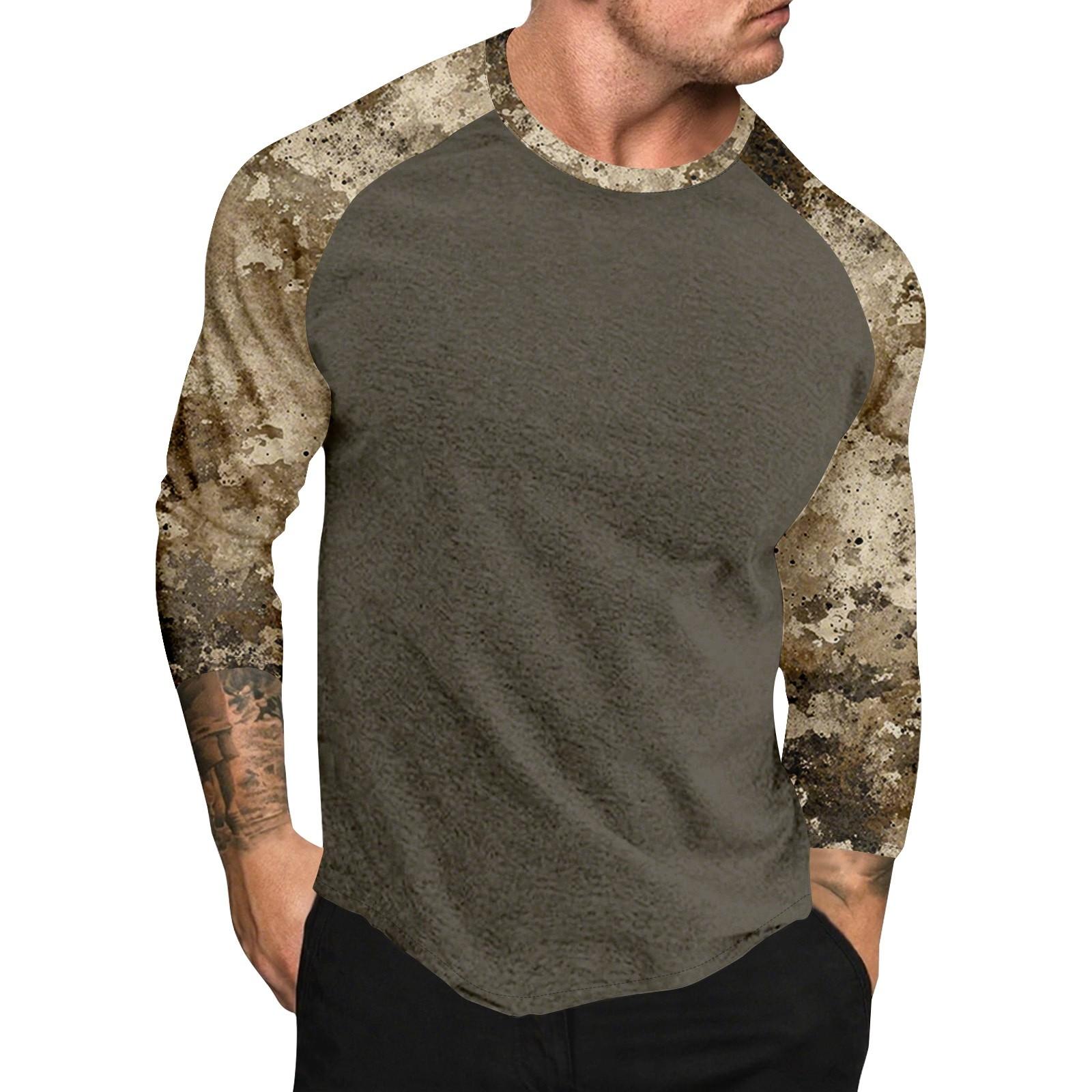 

Мужской топ с короткими рукавами реглан с принтом в стиле камуфляж S