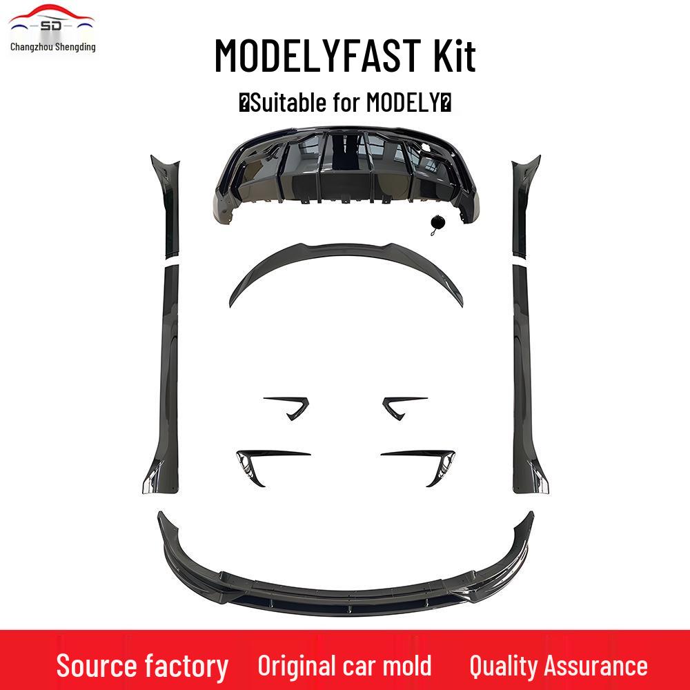 Tesla 2024+ Model Y Fast Kit: Front Lip & Side Skirts with Quality Assurance