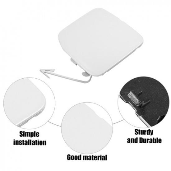 Front Bumper Tow Hook Eye Hole Cover Single  for Nissan Versa Sedan White