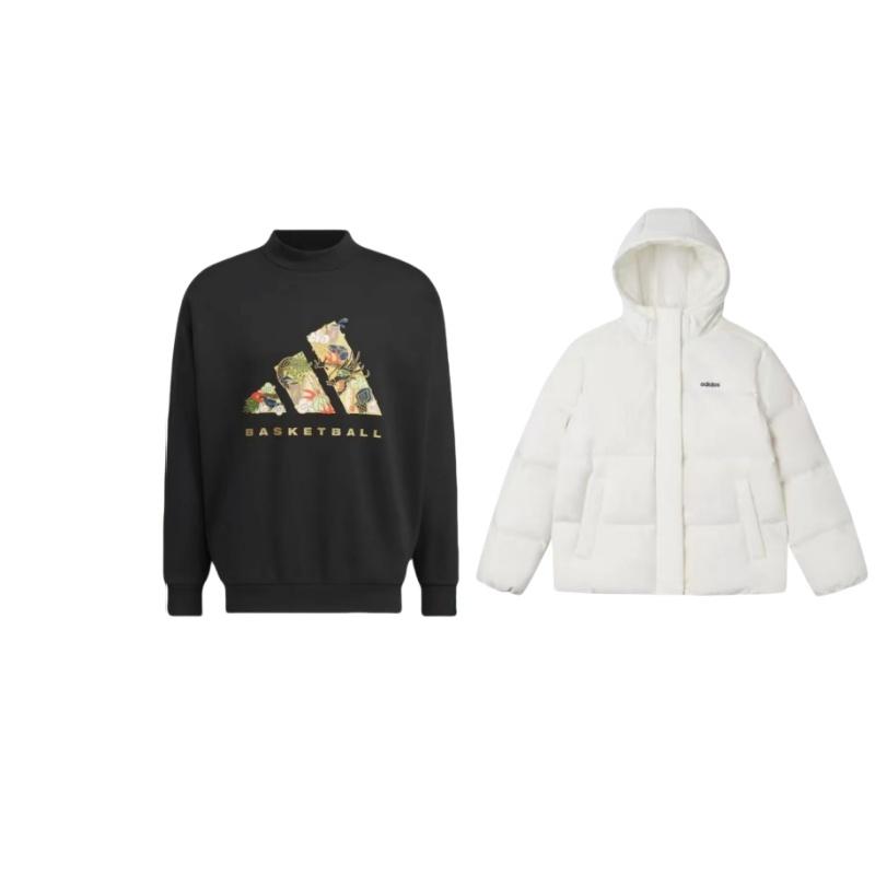 

Adidas Пуловер с круглым вырезом и логотипом в виде дракона, толстовка с капюшоном на молнии, повседневный спортивный костюм, спортивная одежда унисекс JL9592+JE3497 XS