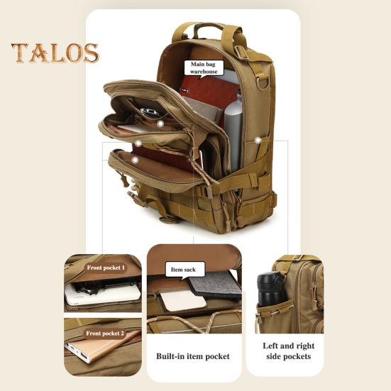 Fishing Backpack Large Capacity Waterproof Oxford Cloth Multi-pockets Outdoor Travel Camping Hiking Hunting Fishing Gear Accessories Storage Bag