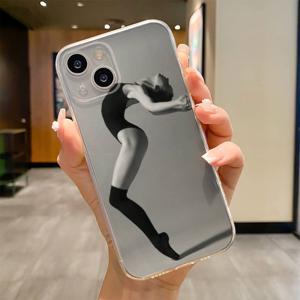 Simple Swan Dance Ballet Phone Case For iPhone 17 16e 16 15 14 13 12 11mini Pro Max X XR XSMAX 8 7 Air Plus Soft Cover
