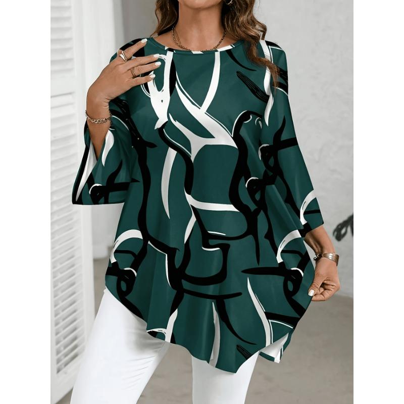 1-pack women s round neck mid-sleeve tops S