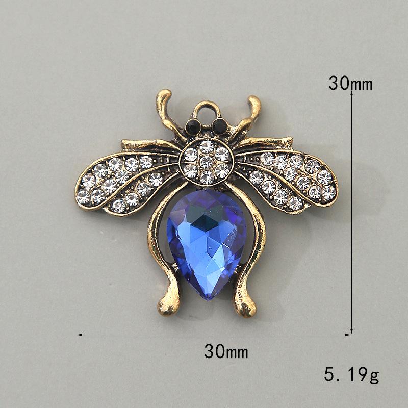 Bee Vintage Alloy Bee Glass Rhinestone Buckle Flower Plate Shoes And Clothing Ornament Bracelet Pendant Ornament